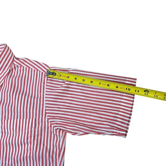 Vintage House‎ of Walsh Sanforized 60s Button Down Red Stripe Short Sleeve M - Picture 8 of 10